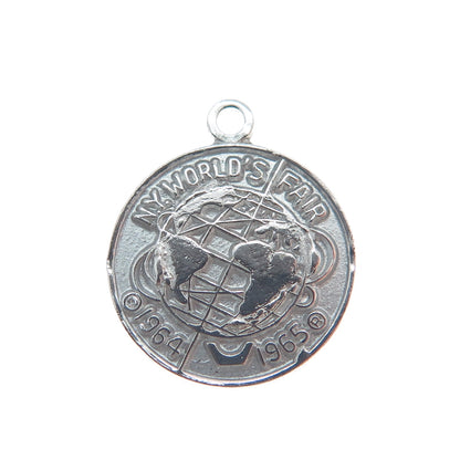 925 Sterling Silver Vintage 1961 NY World's Fair 1964-1965 Mini Charm Pendant