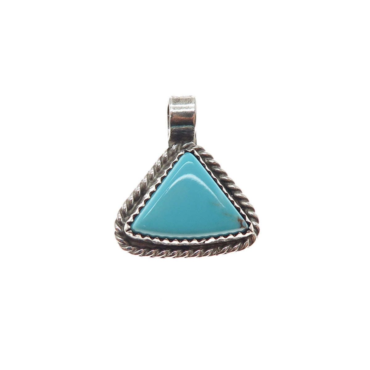 D. GUERRO Old Pawn 925 Sterling Silver Vintage Tyrone Turquoise Charm Pendant