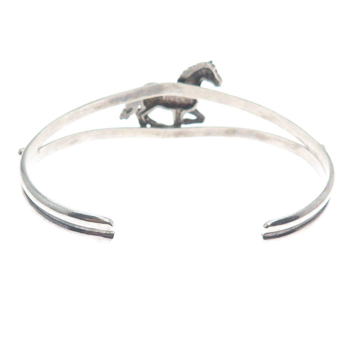 CAROL FELLEY Sterling Silver Vintage 1991 Wild Horse Adjustable Bracelet 6.5"