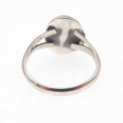 Old Pawn 925 Sterling Silver Vintage Southwestern Turquoise Tribal Ring Size 7