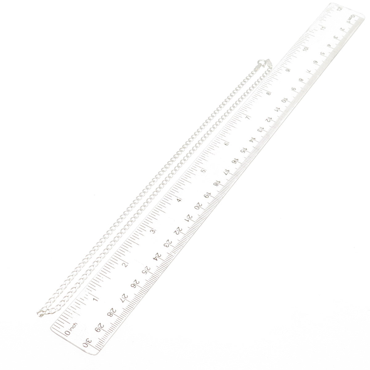 925 Sterling Silver Vintage Italy Curb Chain Necklace 18"