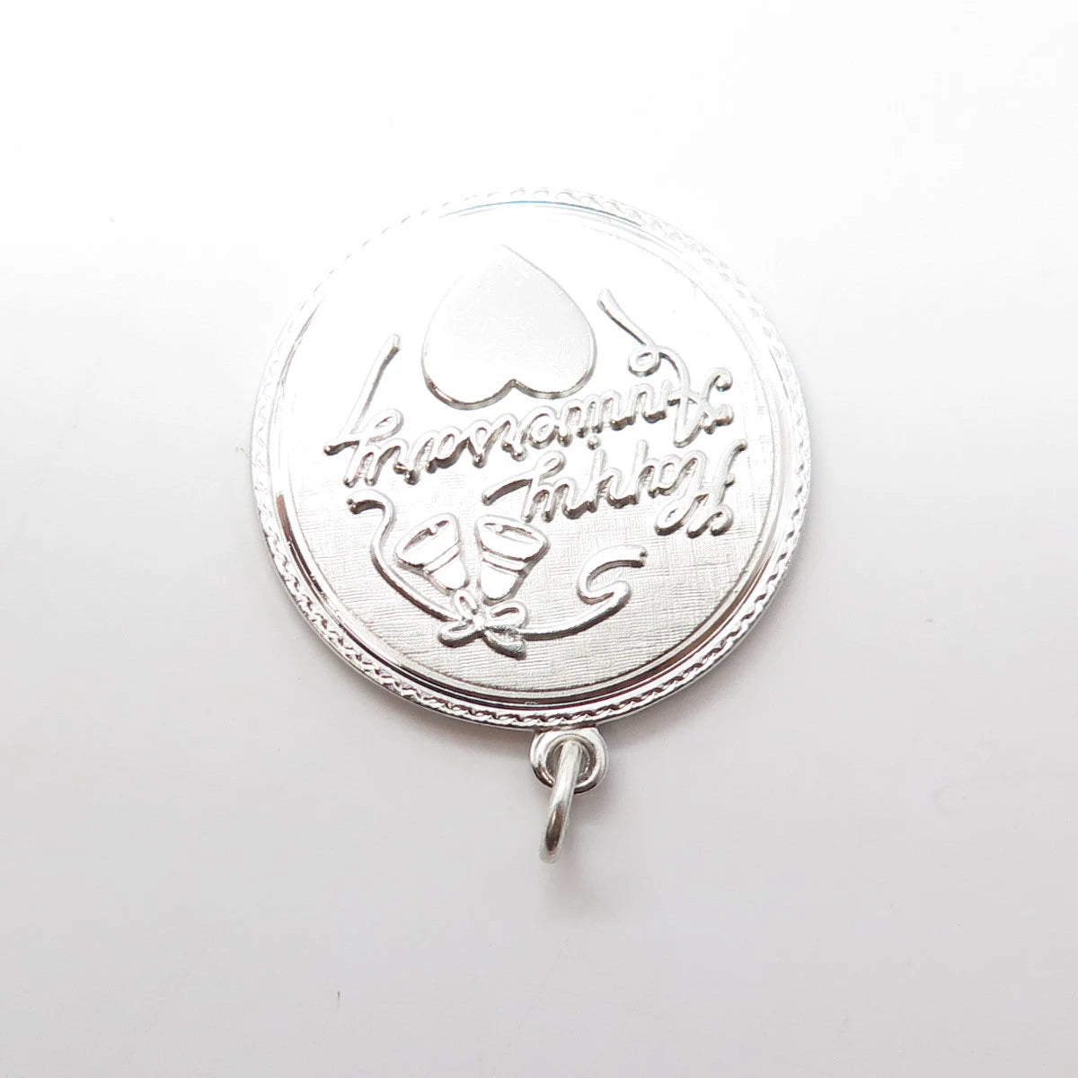 925 Sterling Silver Vintage Griffith and Sons Co. "Happy Birthday" Round Pendant
