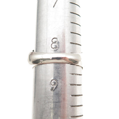 925 Sterling Silver Vintage Modernist Oxidized Ring Size 8.5
