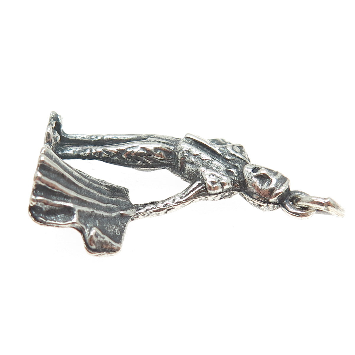 925 Sterling Silver Vintage Bullfighter 3D Pendant