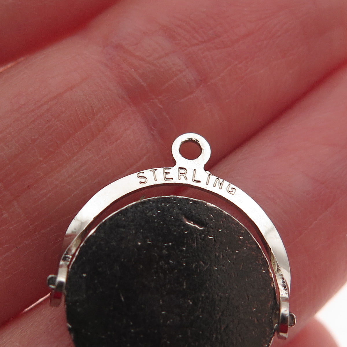 925 Sterling Silver Vintage Enamel Grand Ole Opry House Nashville Mini Pendant