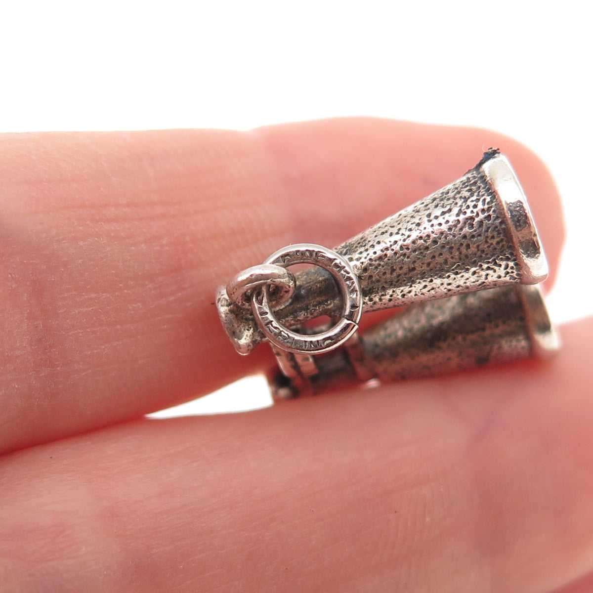 Danecraft Sterling Silver Antique Art Deco Binoculars Oxidized 3D Charm Pendant