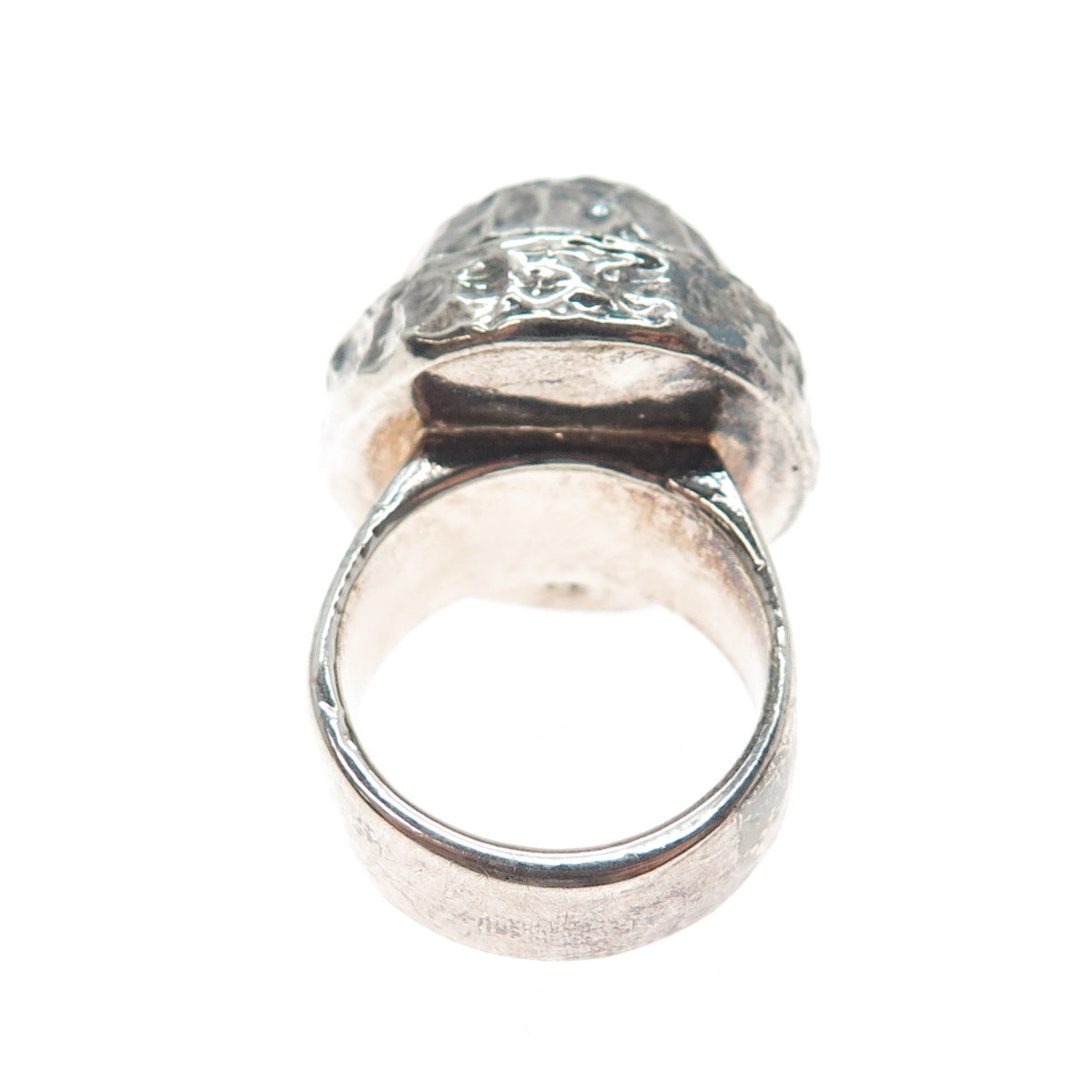MB Margaret Bowman 925 Sterling Silver Vintage Modernist Dome Ring Size 8.75