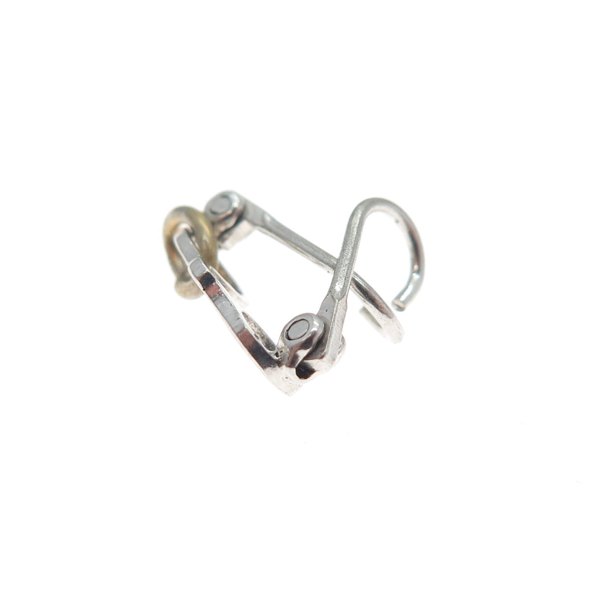 925 Sterling Silver Antique Art Deco Folding Glasses Minimalist 3D Charm Pendant