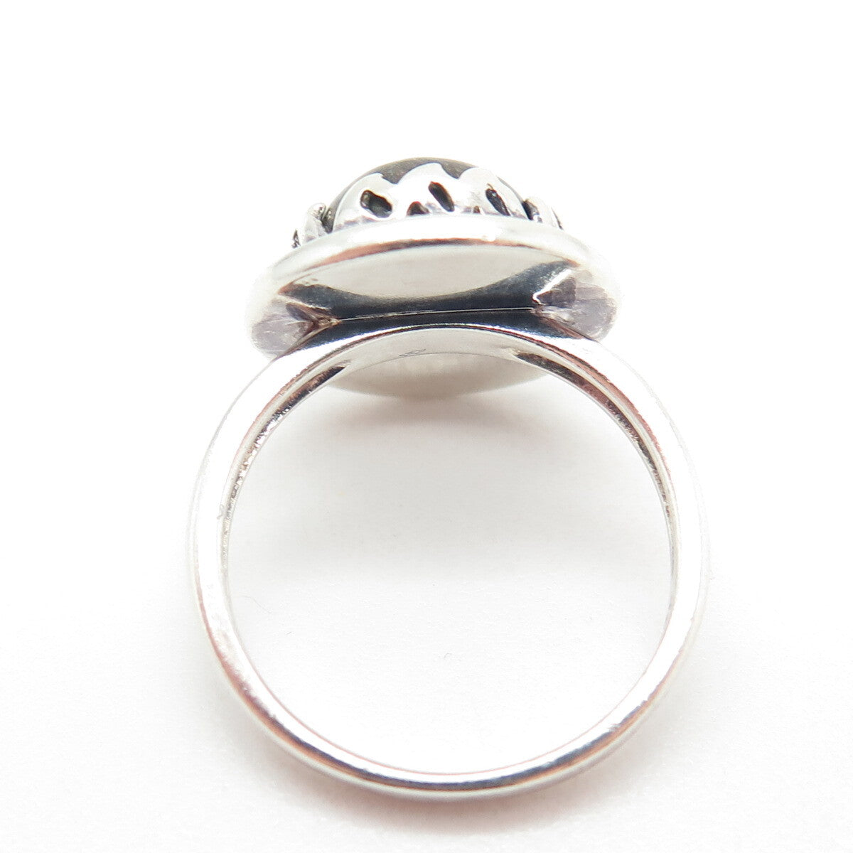 AIL Aluma 925 Sterling Silver Vintage Real Tiger Eye Flame Ring Size 7