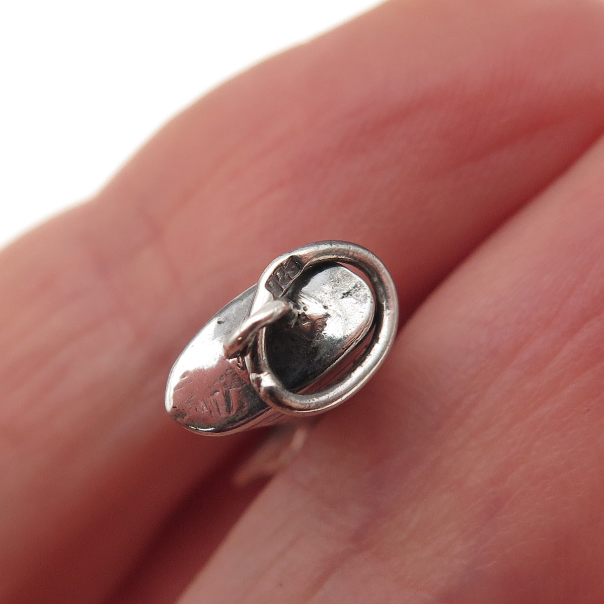 925 Sterling Silver Vintage Egyptian Nefertiti Oxidized Mini Charm Pendant