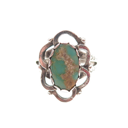 Maisels Indian Old Pawn Sterling Silver Vintage Royston Turquoise Ring Size 5.75