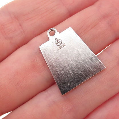 925 Sterling Silver Vintage Happy Occasion Charm Pendant