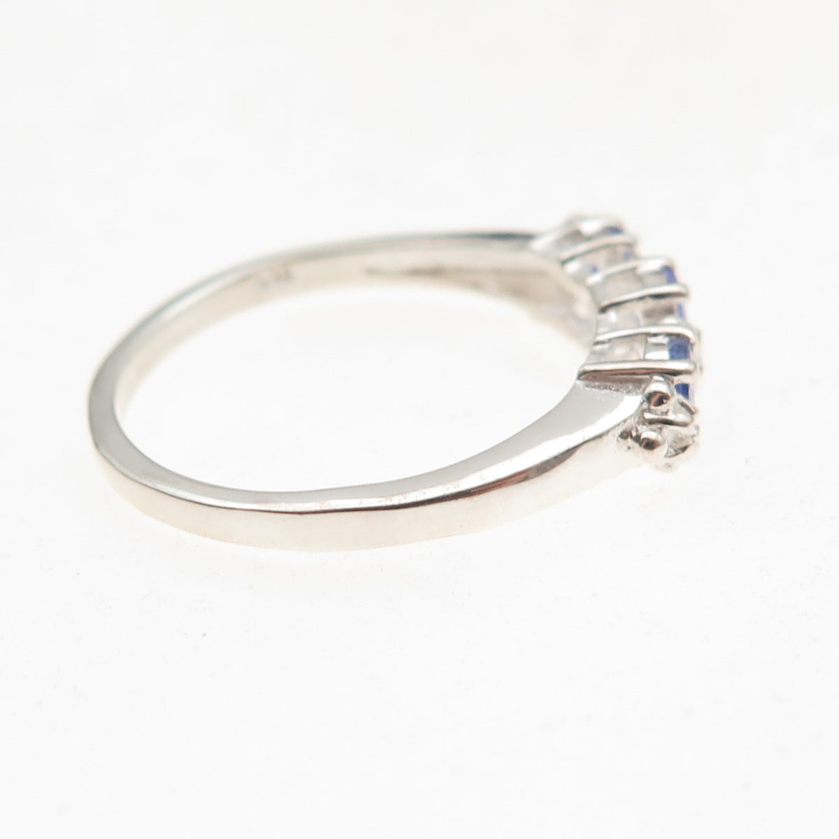 Chuck Clemency 925 Sterling Silver Real Oval-Cut Tanzanite Ring Size 9