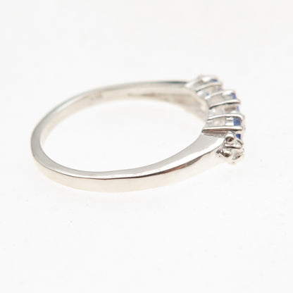 Chuck Clemency 925 Sterling Silver Real Oval-Cut Tanzanite Ring Size 9