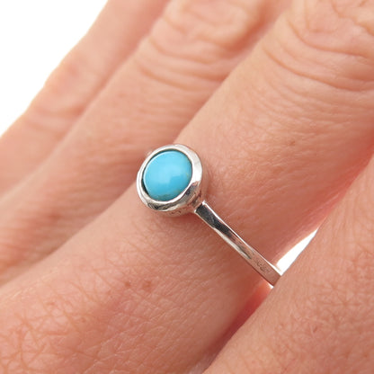 Chuck Clemency 925 Sterling Silver Real Sleeping Beauty Turquoise Ring Size 8