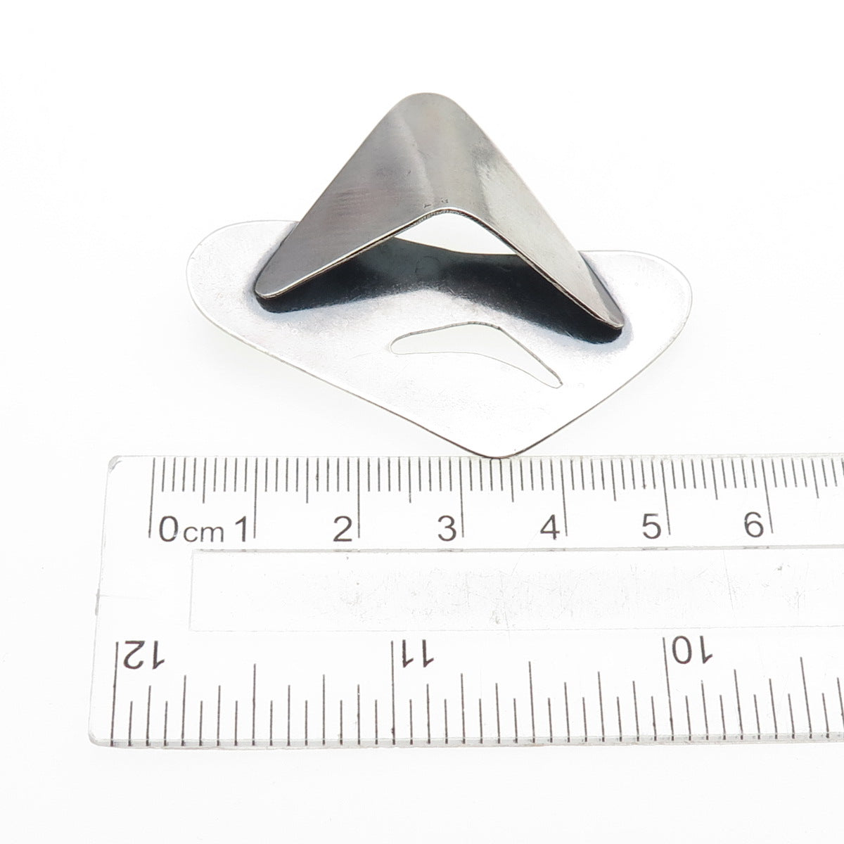 925 Sterling Silver Vintage Modernist Oxidized Pin Brooch