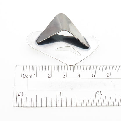 925 Sterling Silver Vintage Modernist Oxidized Pin Brooch