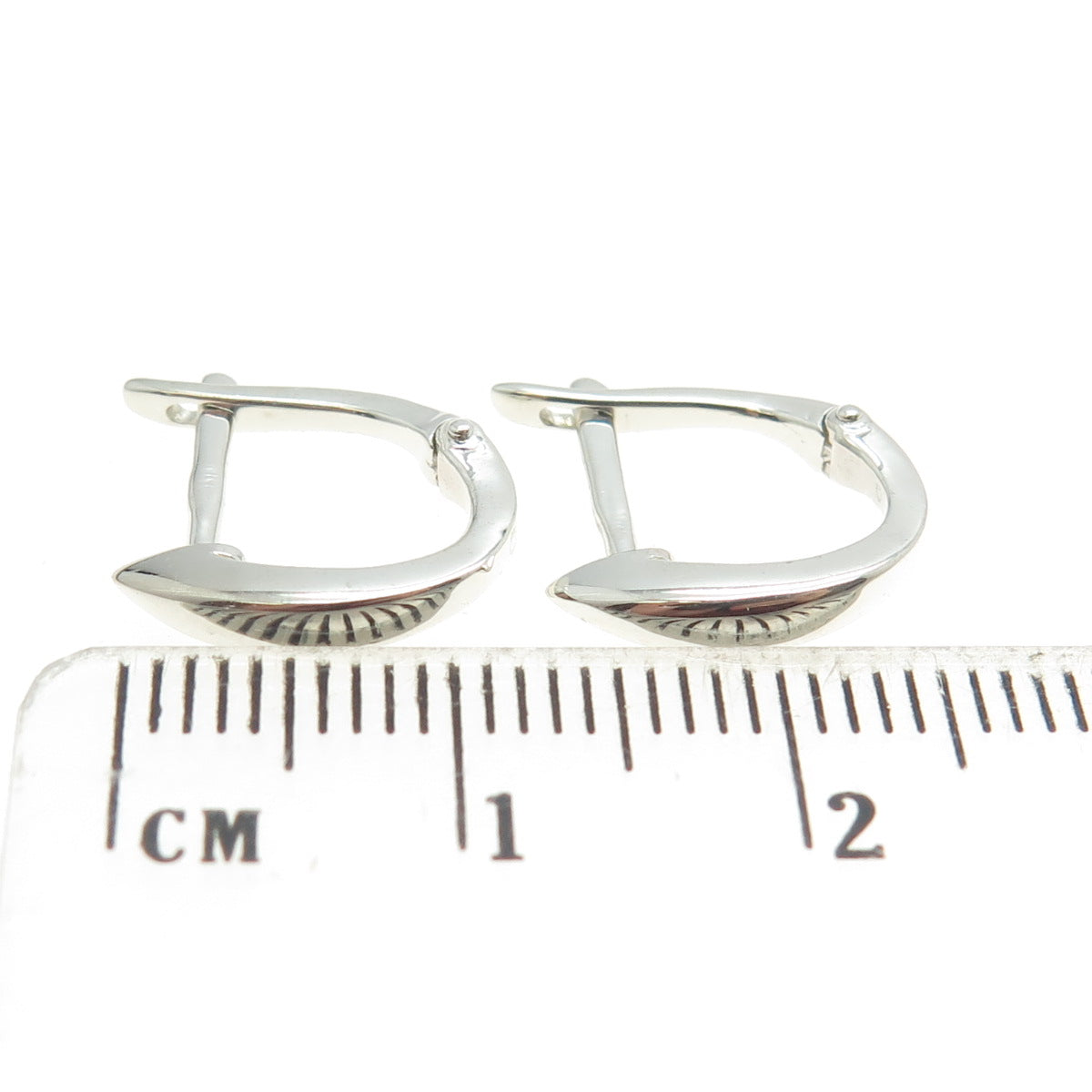 925 Sterling Silver Fisher Hook Hoop Earrings