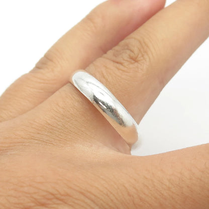 925 Sterling Silver Vintage Classic Band Ring Size 12.75