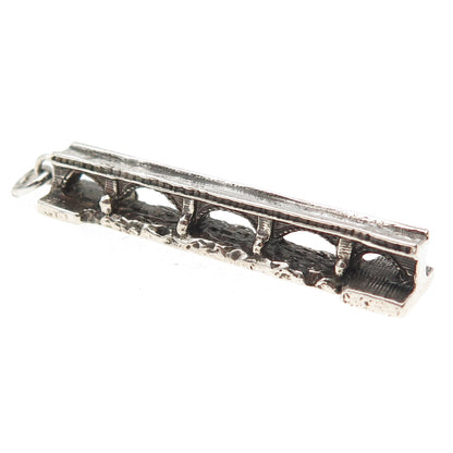 925 Sterling Silver Vintage London Bridge Lake Havasu City 3D Charm Pendant