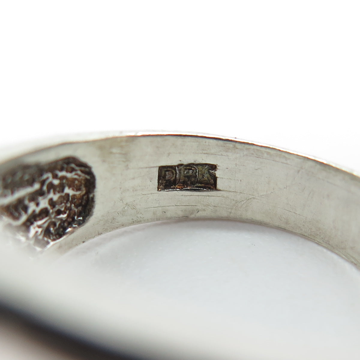 925 Sterling Silver Vintage PPK Modernist Ribbed Dome Ring Size 8.25