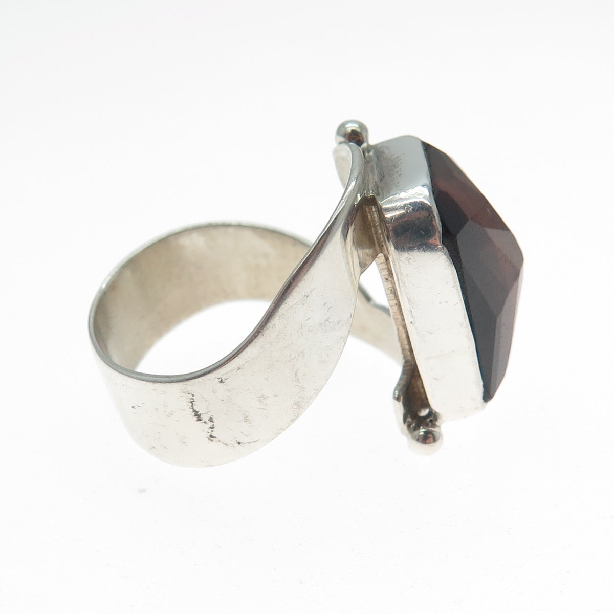 JAY KING DESERT ROSE 925 Sterling Silver Vintage Real Tiger Eye Ring Size 9.25