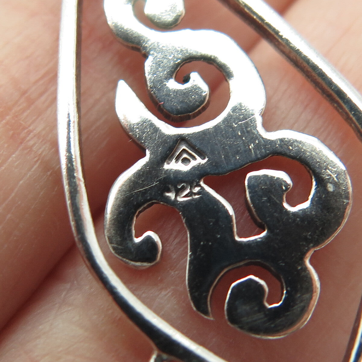 SILPADA 925 Sterling Silver Vintage Signature Scroll Dangle Earrings