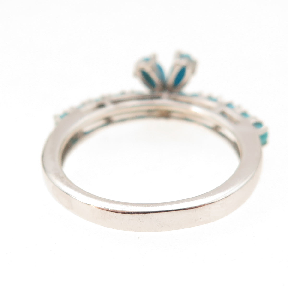 Chuck Clemency 925 Sterling Real Sleeping Beauty Turquoise Butterfly Ring Size 6