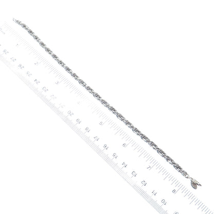 DYADEMA 925 Sterling Silver Vintage Italy Twisted Rope Link Bracelet 7.75"