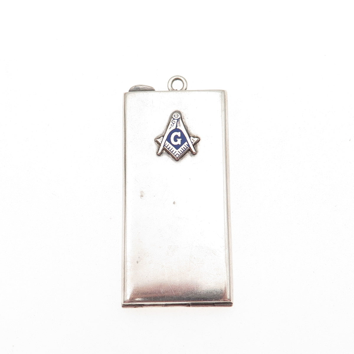 Watrous International Sterling Silver Antique Enamel Masonic Locket Case #514