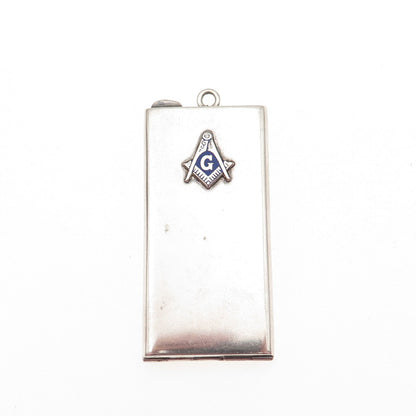 Watrous International Sterling Silver Antique Enamel Masonic Locket Case #514