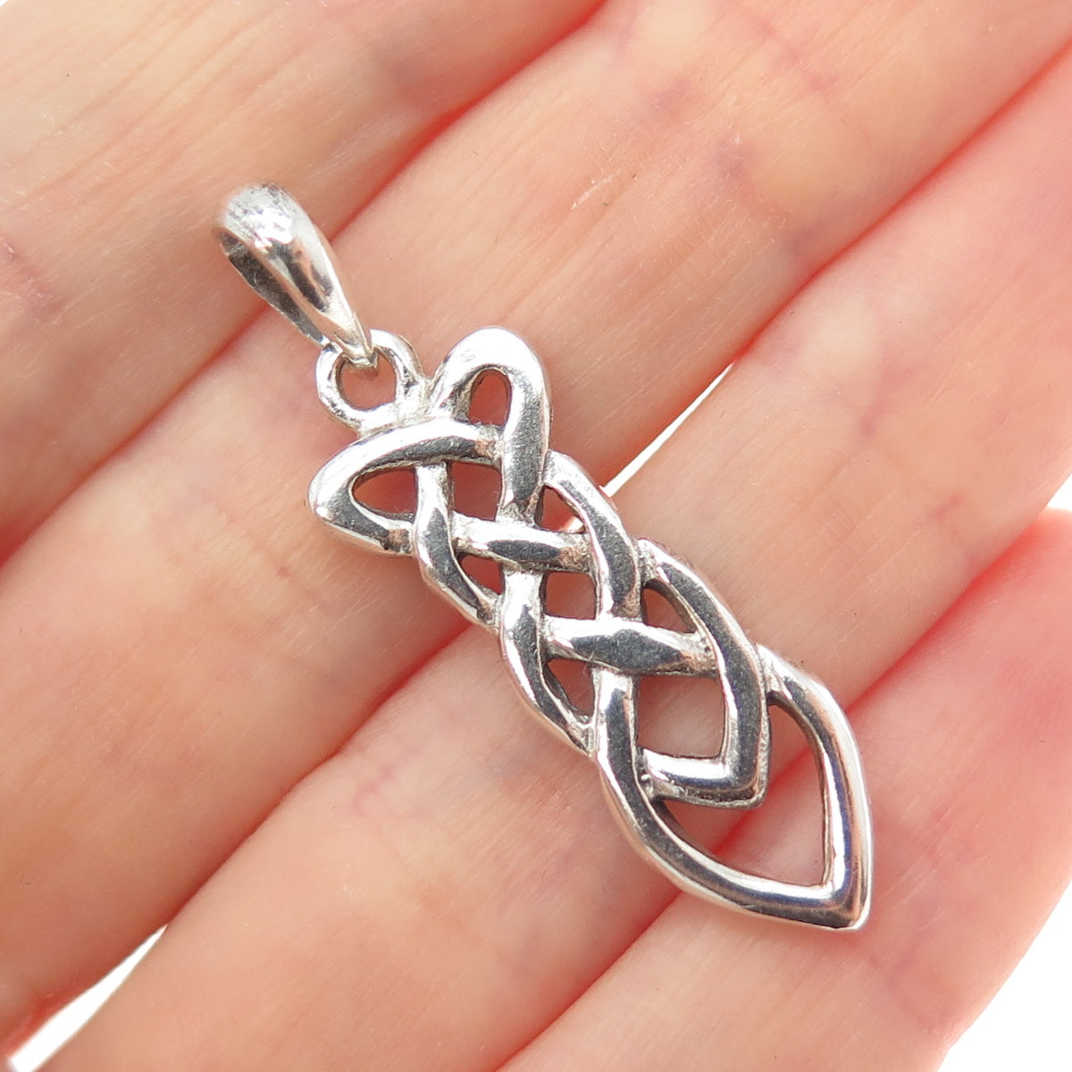 925 Sterling Silver Vintage Celtic Trinity Knot Charm Pendant