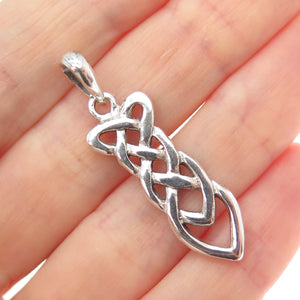 925 Sterling Silver Vintage Celtic Trinity Knot Charm Pendant
