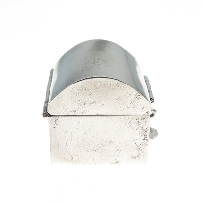 925 Sterling Silver Vintage Mexico Treasure Chest Pill Box Miniature