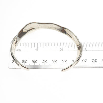 HAGIT GORALI Sterling Vintage Real Diamond Modernist Adjustable Bracelet 6.75"