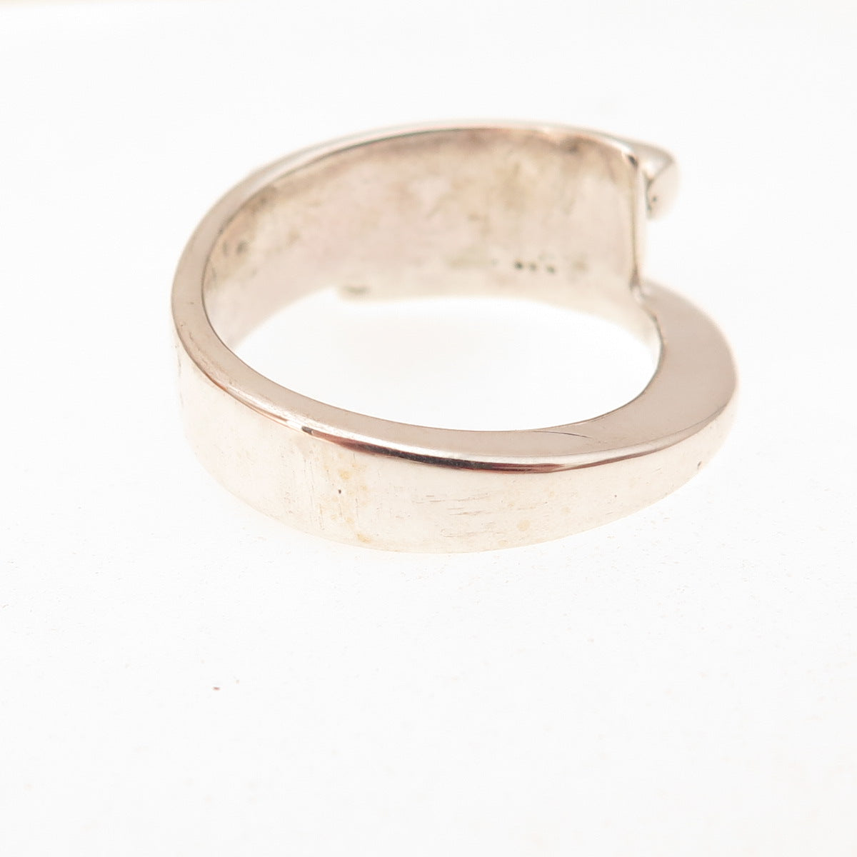 925 Sterling Silver Vintage Modernist Ring Size 7.25