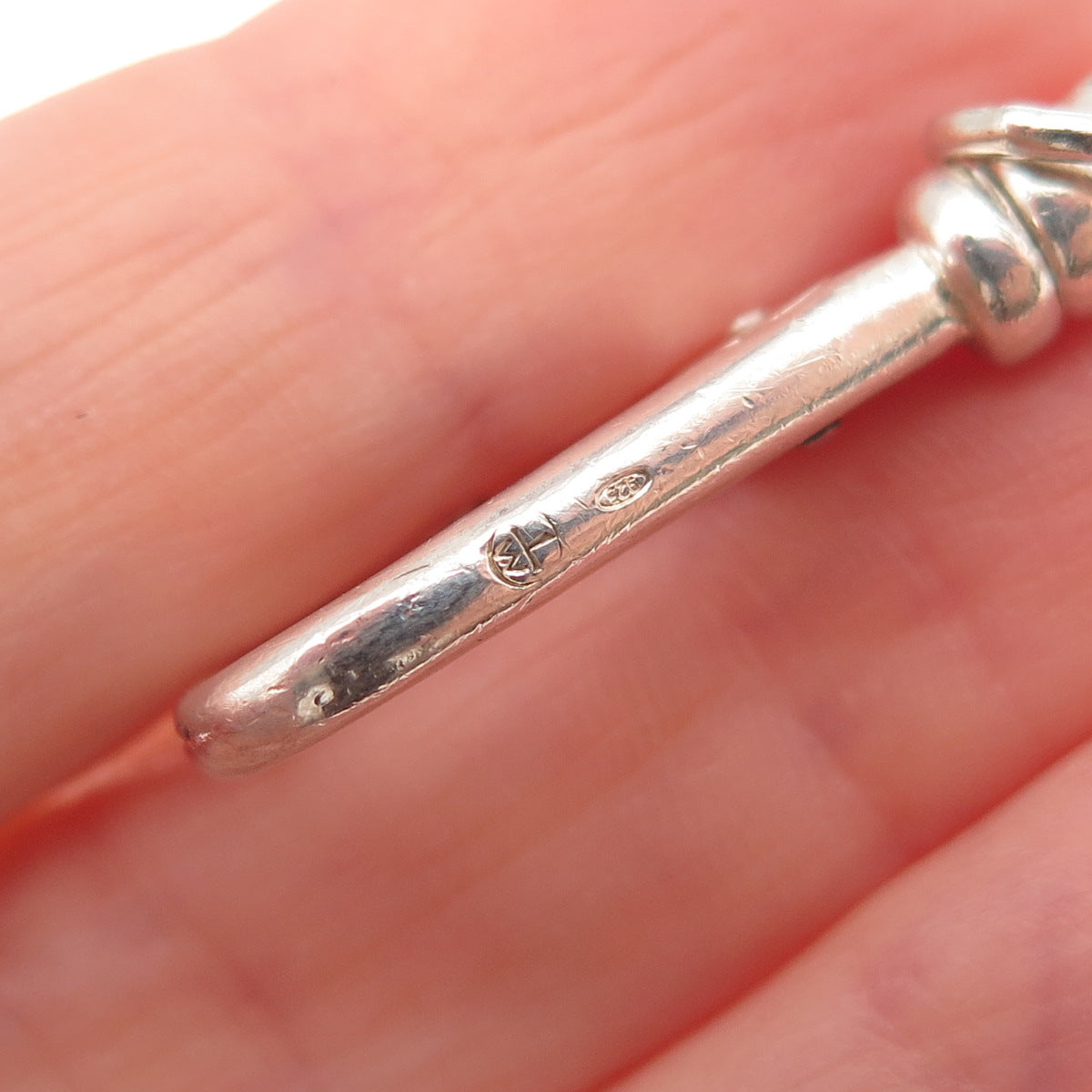 925 Sterling Silver Vintage Bracelet / Necklace Swivel Push Clasp