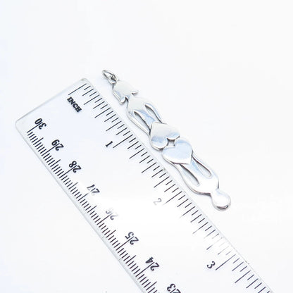 925 Sterling Silver Vintage Girl & Boy Love Pendant
