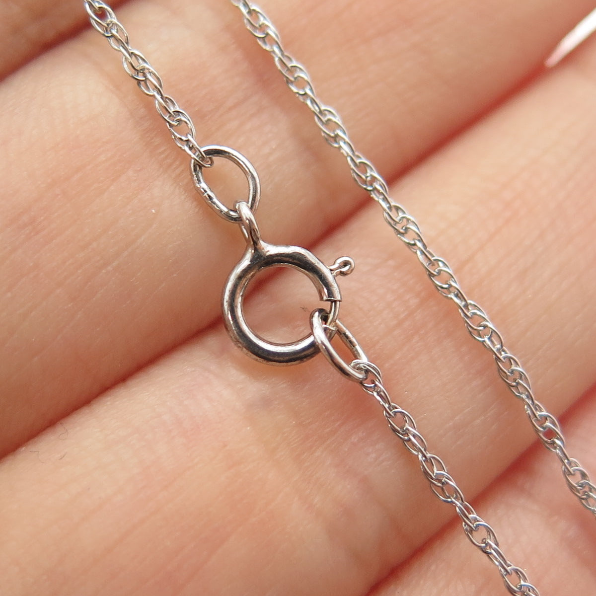 925 Sterling Silver Round-Cut C Z Dancing Couple Singapore Chain Necklace 18"