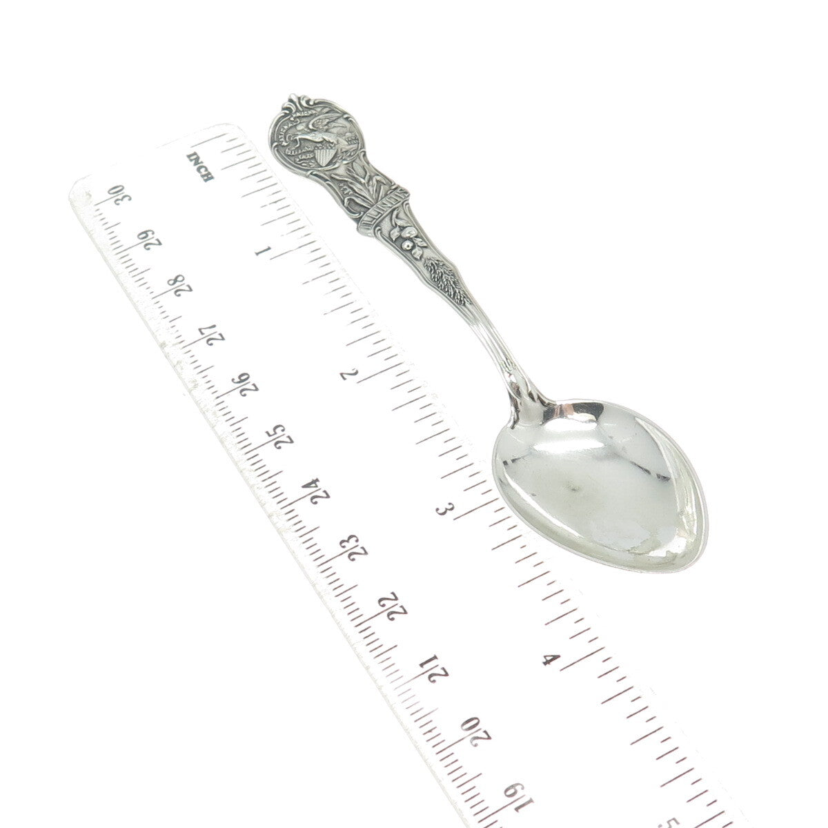 WATSON Sterling Silver Antique Art Deco Illinois States & Cities Coffee Spoon