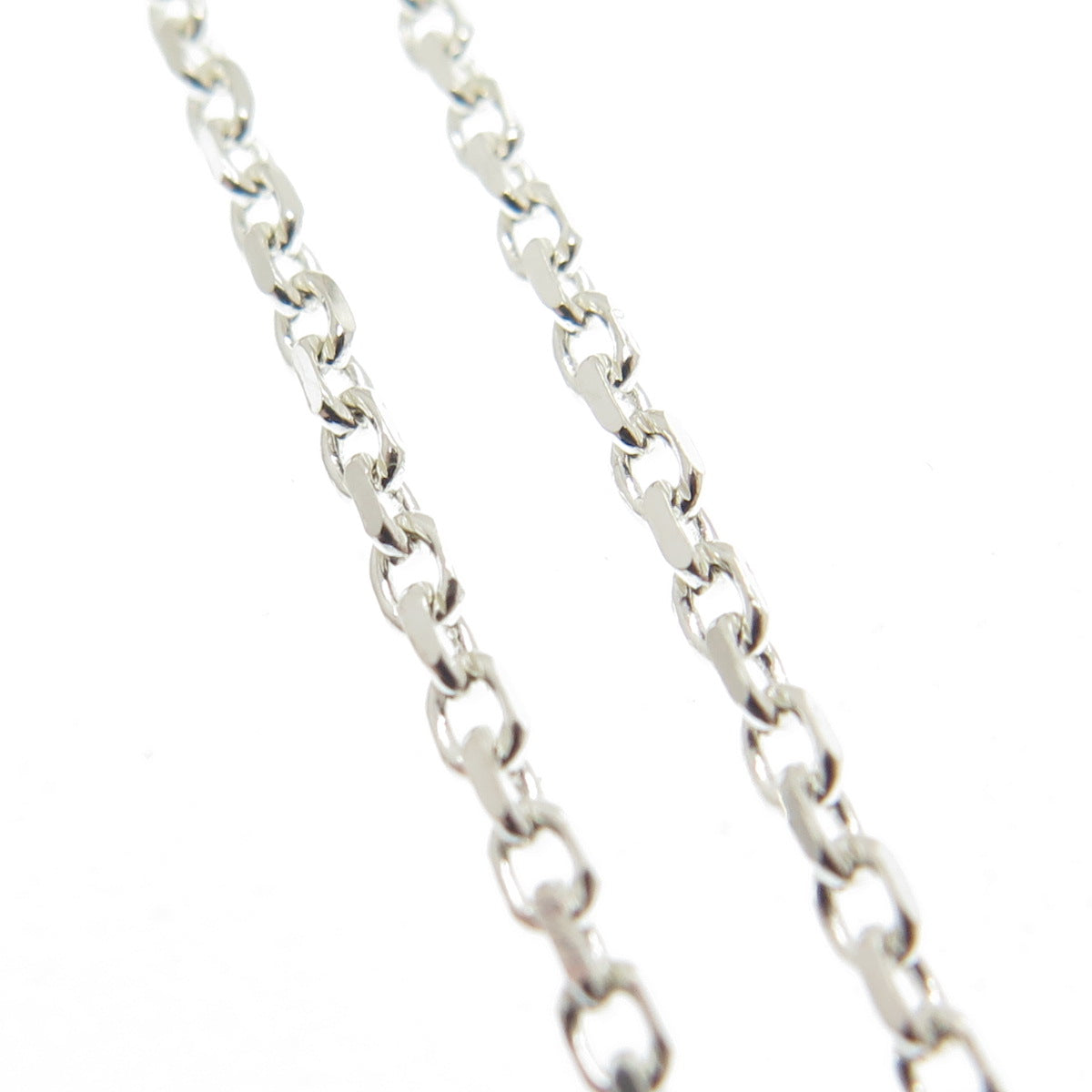 925 Sterling Silver Vintage Celtic Trinity Knot Cable Chain Necklace 18"