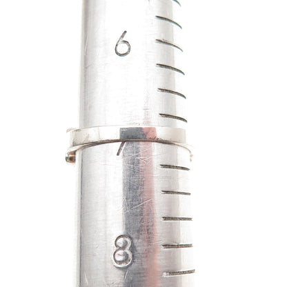 925 Sterling Vintage Real Topaz Amethyst Peridot Citrine Tourmaline Ring Size 7