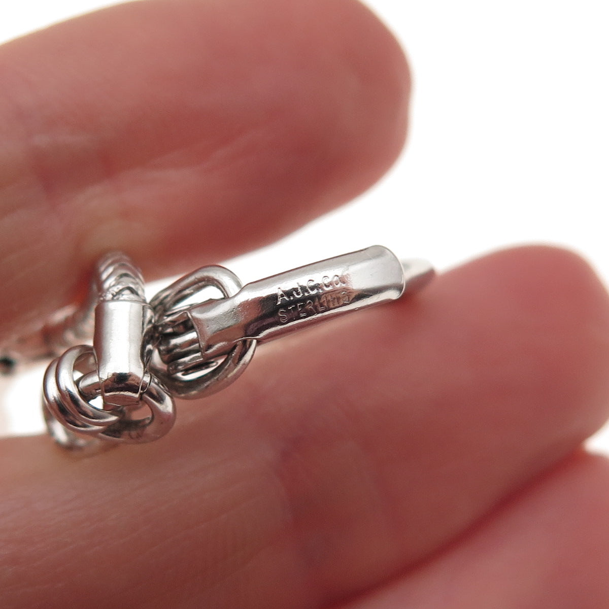 American Jewelry Chain Co 925 Sterling Vintage Female Golf Player Key Fob Holder