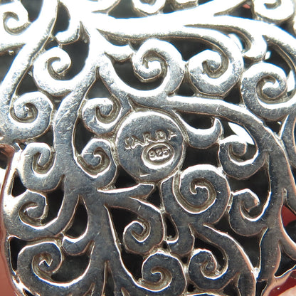 SARDA 925 Sterling Silver Vintage Mom & Child Floral Pendant