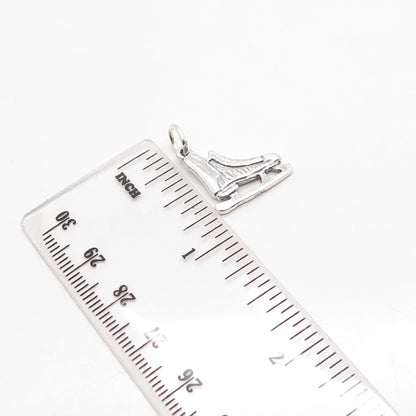 925 Sterling Silver Vintage Ice Skating Shoe Charm Pendant