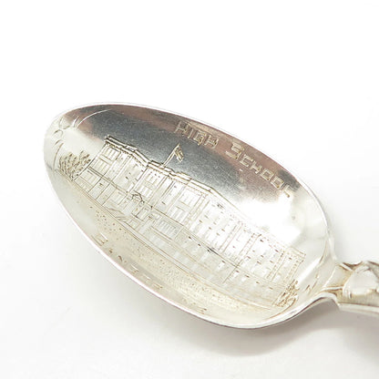 925 Sterling Silver Antique Art Deco Bangor High School Lunt States Cities Spoon