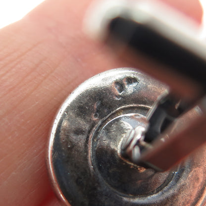 925 Sterling Silver Vintage Modernist Desert Oxidized Cufflinks