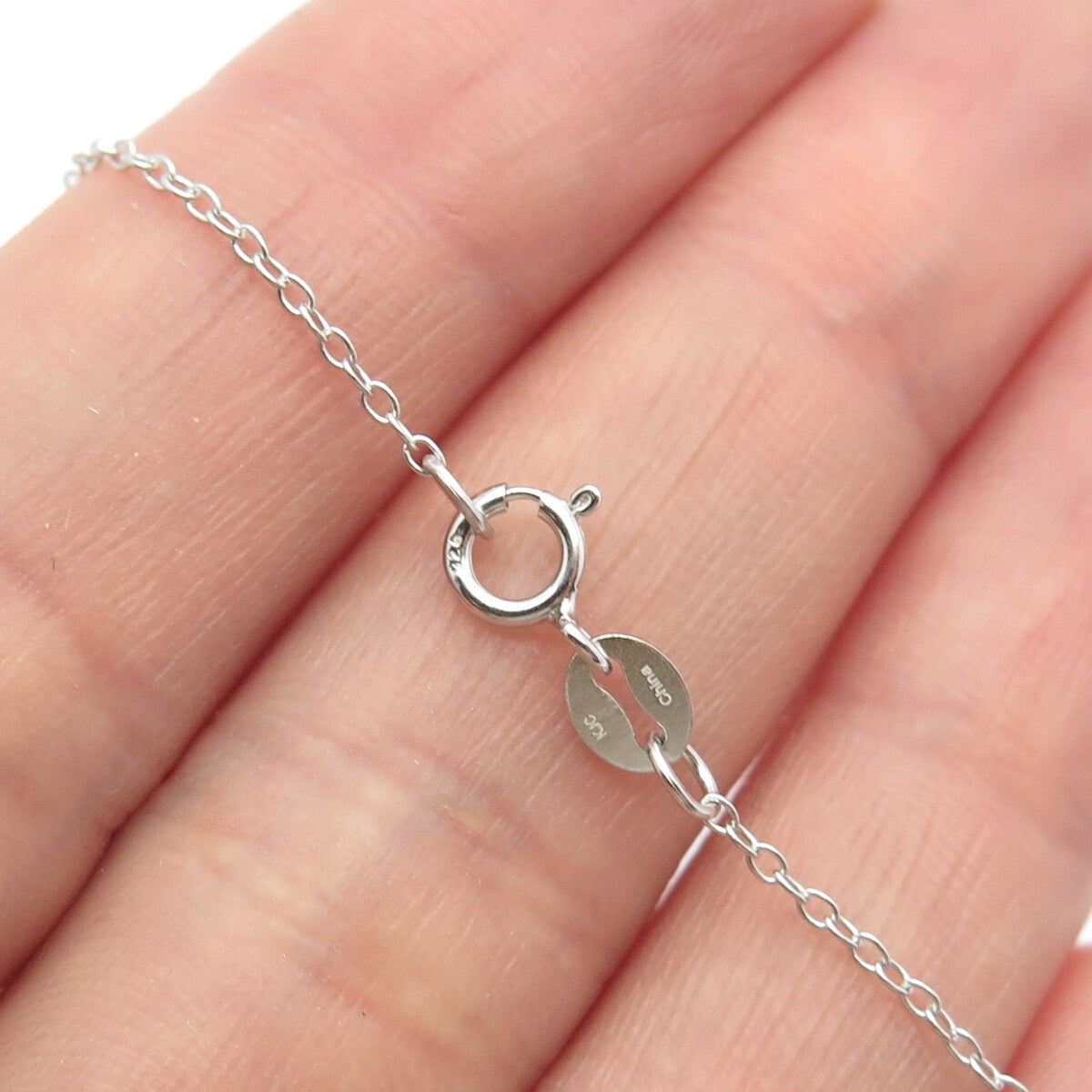 925 Sterling Silver Cable Chain Necklace 18"
