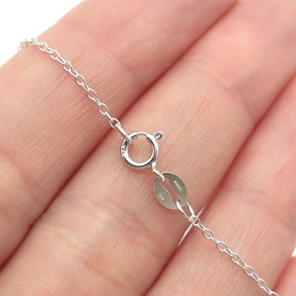 925 Sterling Silver Cable Chain Necklace 18"