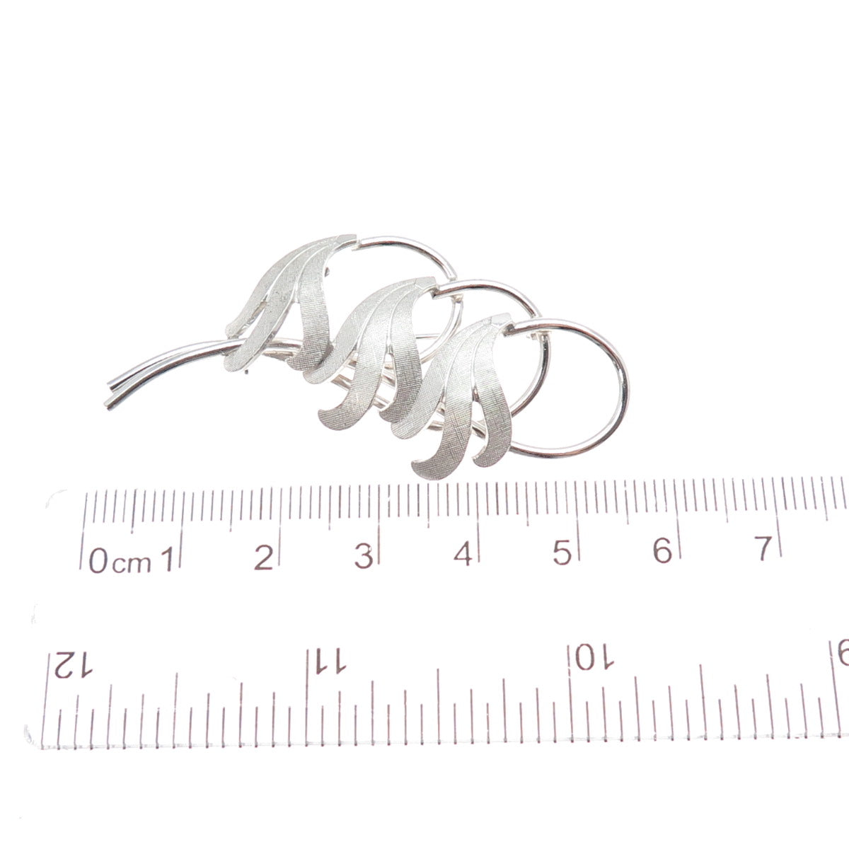 VAN DELL 925 Sterling Silver Antique Art Deco Bluebell Flower Pin Brooch